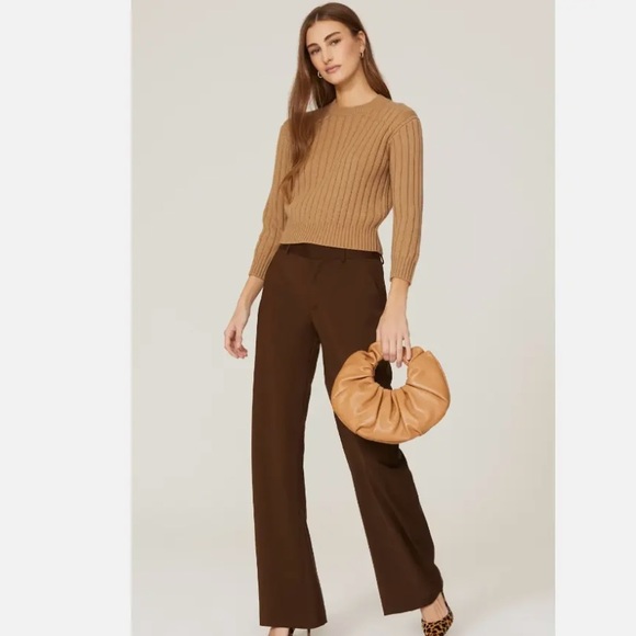 Tome ribbed cropped neautral Crewneck sweater size XS - Picture 1 of 11